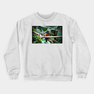 Dark Blue And Orange Bird Crewneck Sweatshirt